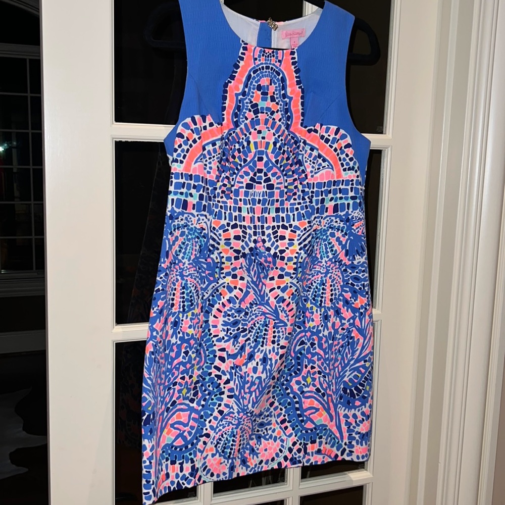 Lilly Pulitzer Mika Shift Dress Kaleidoscope EUC